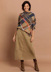 Bianca Kina Faux Suede A-Line Skirt, Brown