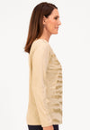 Bianca Dami Animal Print Top, Beige