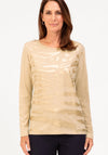Bianca Dami Animal Print Top, Beige