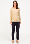 Bianca Dami Animal Print Top, Beige