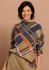 Bianca Uranus Wool Mixed Checked Jumper, Sand