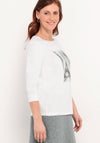 Bianca Eiffel Graphic Top, White