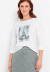 Bianca Eiffel Graphic Top, White