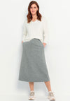Bianca Fluffy Knit V Neck Jumper, White
