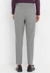 Bianca Embroidered Striped Slim Leg Trousers, Grey