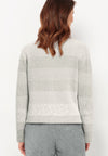 Bianca Fluffy Knit Collar Cardigan, Grey