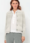Bianca Fluffy Knit Collar Cardigan, Grey