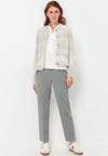 Bianca Fluffy Knit Collar Cardigan, Grey