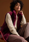 Bianca Tabea Faux Fur Gilet, Wine