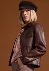 Bianca Peggy Faux Leather Jacket, Wine