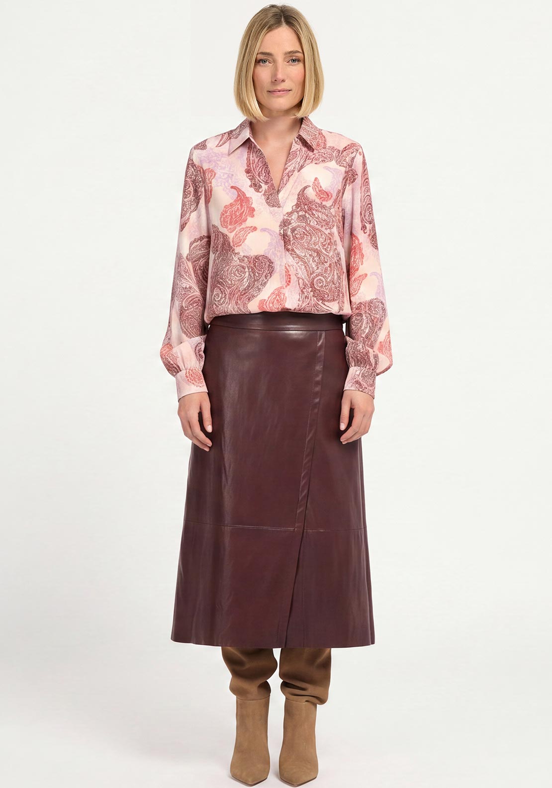 Bianca Paisley Print Blouse, Pink