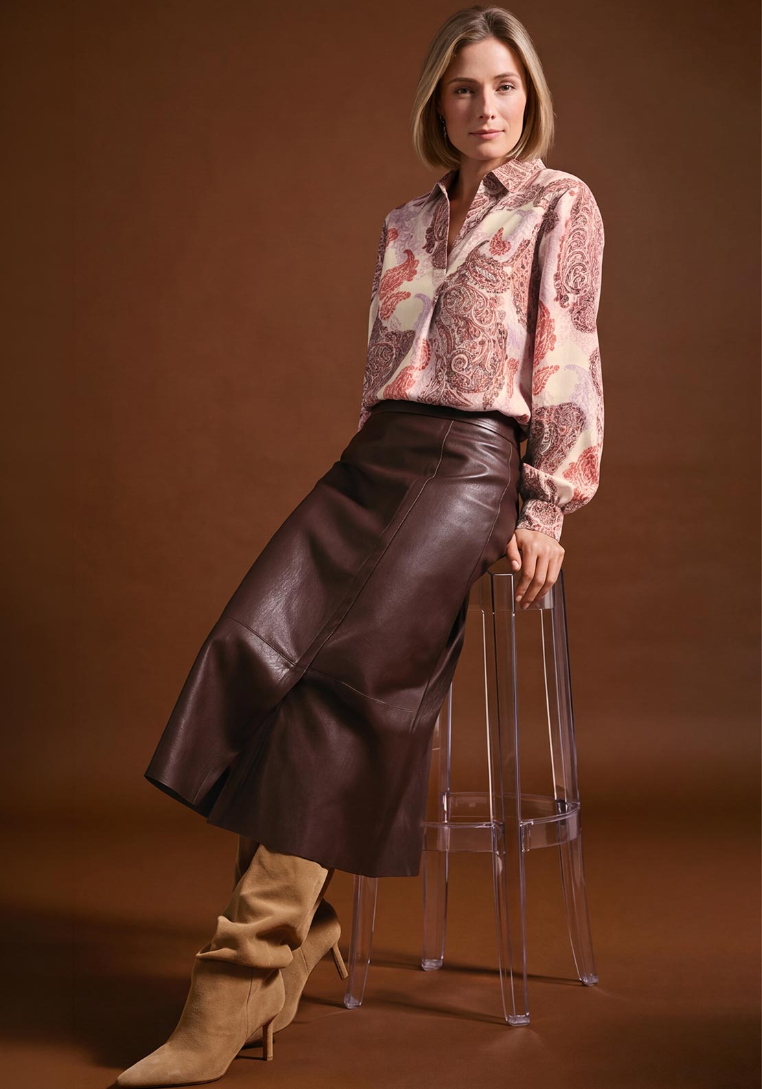 Bianca Paisley Print Blouse, Pink
