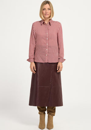 Bianca Anina Striped Shirt, Wine