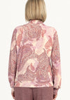 Bianca Kayla Paisley Jersey Pussybow Blouse, Pink