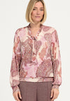 Bianca Kayla Paisley Jersey Pussybow Blouse, Pink