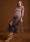 Bianca Octavia Knit Short Sleeve Vest, Wine
