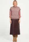Bianca Octavia Knit Short Sleeve Vest, Wine