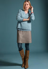 Bianca V Neck Knit Jumper, Blue