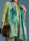 Bianca Colour Block Lightweight Scarf, Blue