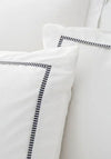 Bianca Home Natural Contrast Trim Cotton Duvet Cover Set, White & Black