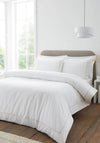 Bianca Home Natural Contrast Trim Cotton Duvet Cover Set, White & Natural