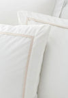 Bianca Home Natural Contrast Trim Cotton Duvet Cover Set, White & Natural