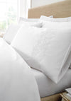 Bianca Home Embroidery Floral Cotton Duvet Set, White