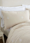 BRUSHED EMBROIDERY LEAF NATURAL SKS