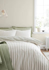 Bianca Home Hampton Stripe Cotton Reversible Duvet Set, Green