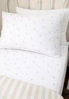 Bianca Home Kids Mini Star & Stripes Cotton Fitted Sheet, Natural