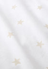 Bianca Home Kids Mini Star & Stripes Cotton Fitted Sheet, Natural