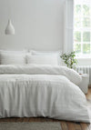 Bianca Home Waffle Cotton Stripe Duvet Cover Set, White
