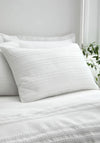 Bianca Home Waffle Cotton Stripe Duvet Cover Set, White