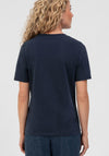 Bianca Short Sleeved T-Shirt with Embroidery, Navy