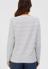 Bianca Striped Long Sleeved Top, Navy