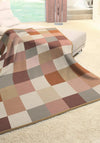 Biederlack Cotton Home Check Medium Blanket, Rust