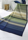 Biederlack Cotton Rich Ombre Stripe 140x180cm Throw, Green