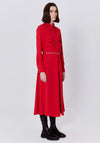 Birelin Ruched Bodice A-line Midi Dress, Red