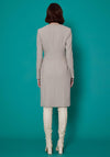 Birelin Structured Zip Front Knee Length Dress, Stone