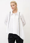 Bize Relaxed Contrast Detail Shirt, White