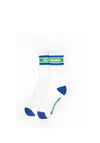 Bleubird Crew Socks, Blue & Green
