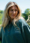 Bleubird Dawn Button Sweatshirt, Willow Green