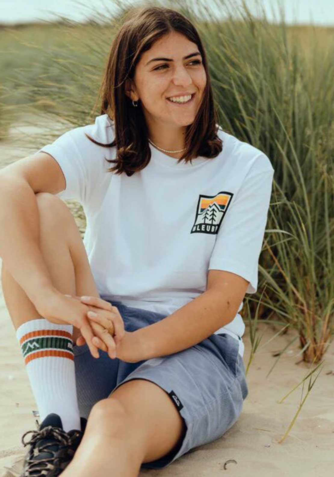 Bleubird Field Graphic T-Shirt, White