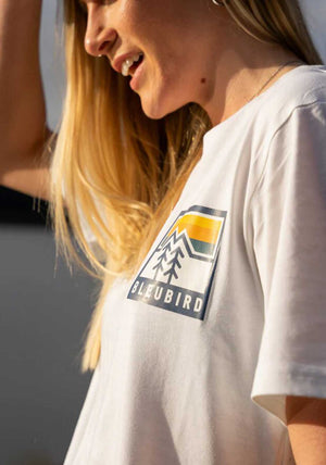 Bleubird Field Graphic T-Shirt, White
