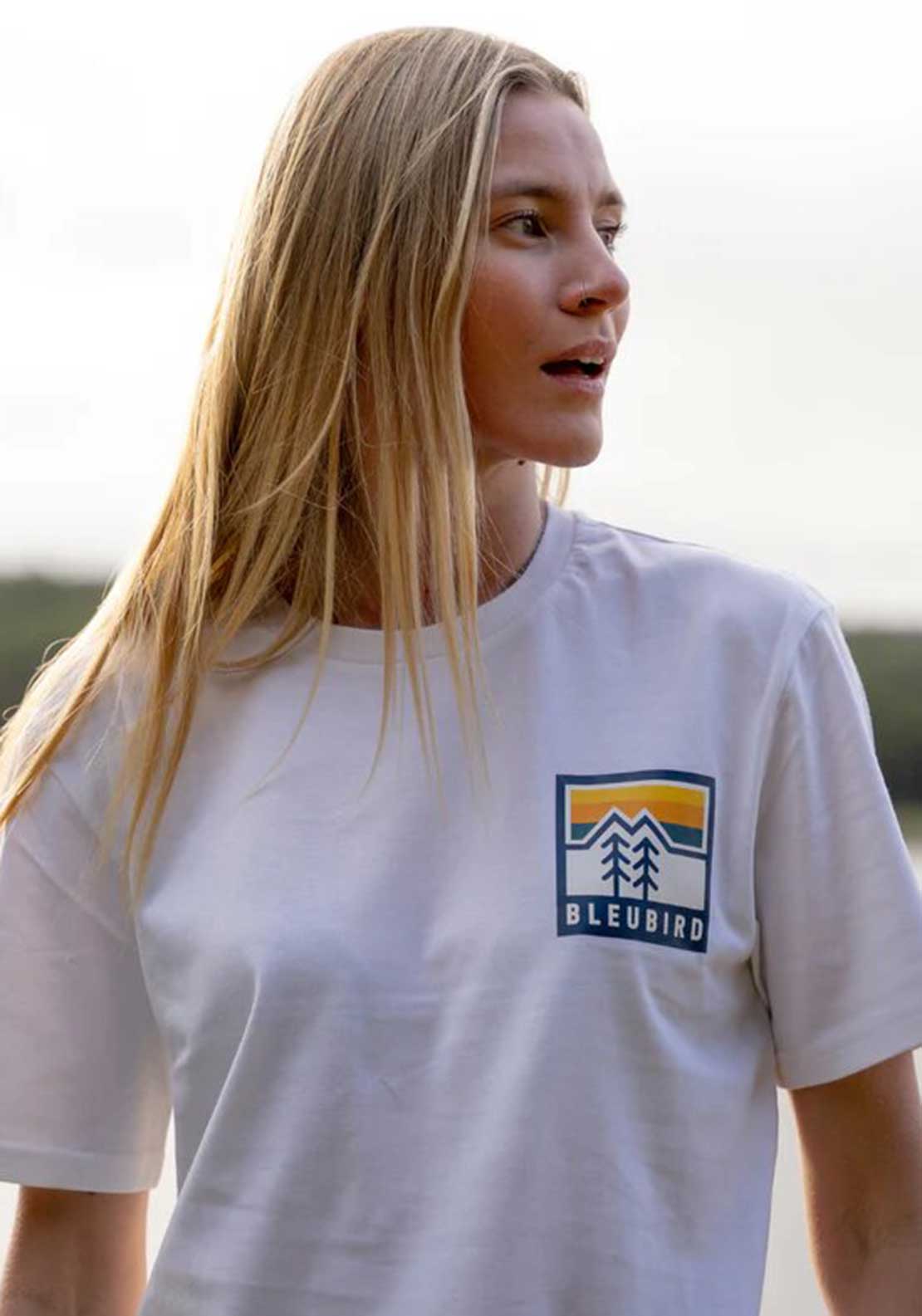 Bleubird Field Graphic T-Shirt, White