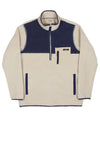 Bleubird Quarter Zip Polar Fleece, Navy & Beige