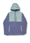 Bleubird Polar Hybrid Fleece Jacket, Denim Blue & Green