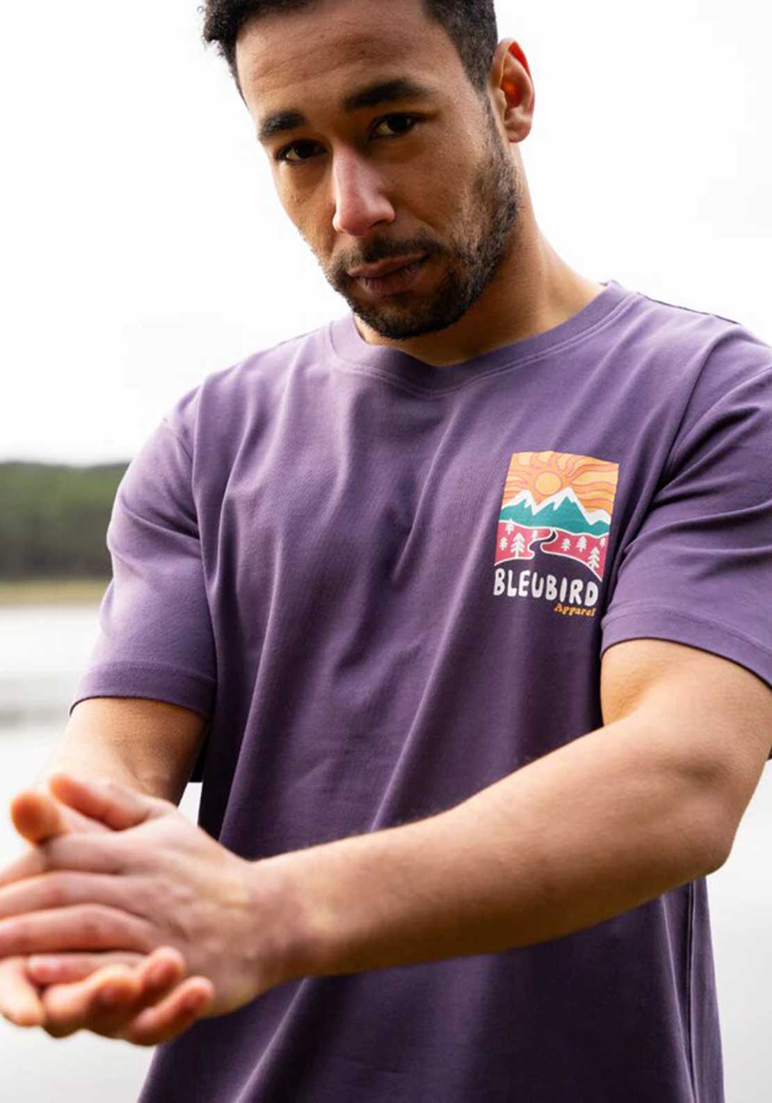 Bleubird Road Out Graphic T-Shirt, Plum