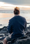 Bleubird Sierra Half Button Fleece, Navy & Taupe