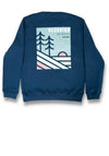 Bleubird Sundown Crew Neck Sweatshirt, Navy